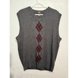 Dockers argyle sweater vest mens XL retro grandpa grandpacore preppy old‎ money